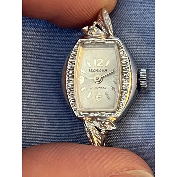 Vintage Geneva Ladies Women’s Watch 17 Jewels Manual Stainless Art Deco Style main image 4